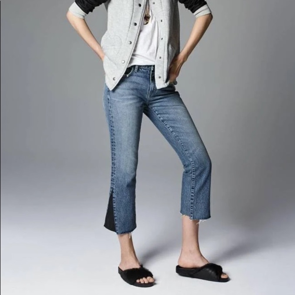 Current Elliott The Kick Flare Insert Jeans Sz 28 - Picture 1 of 7